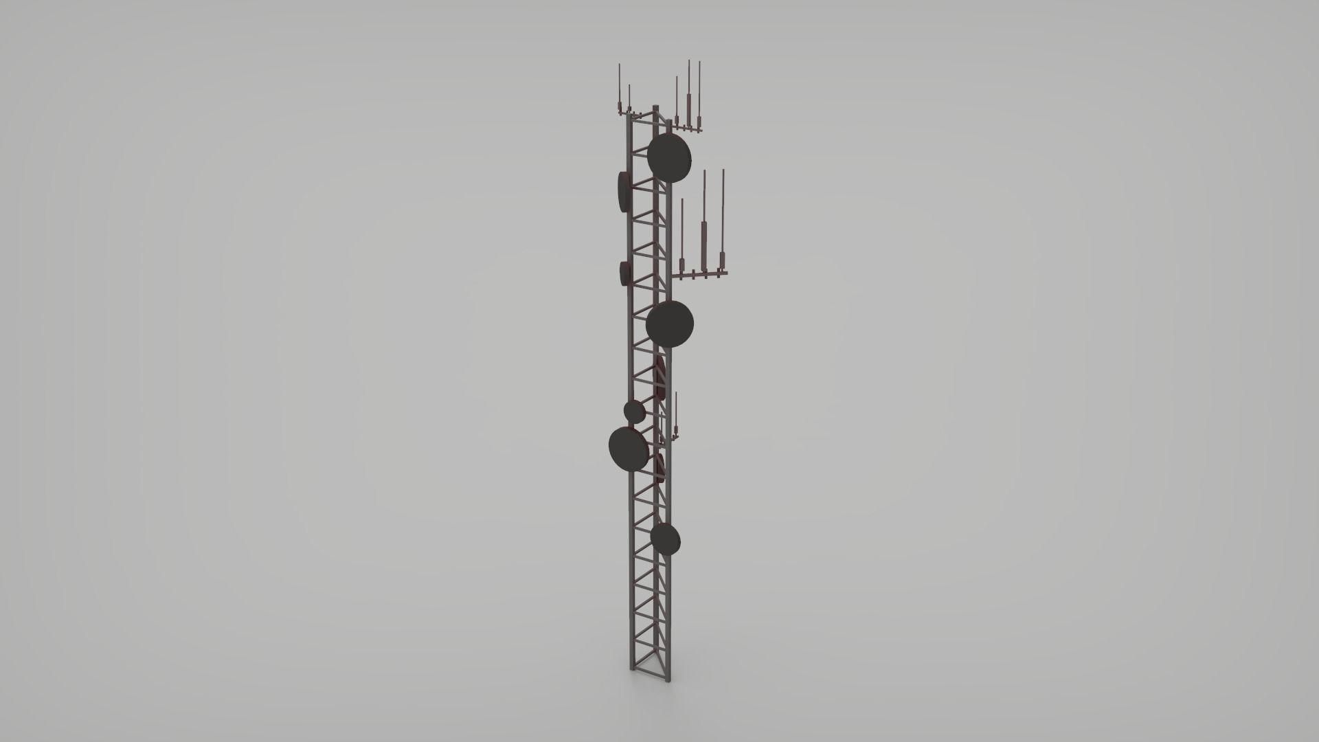 Rooftop pack - 17 Pieces Low-poly 3D model_8