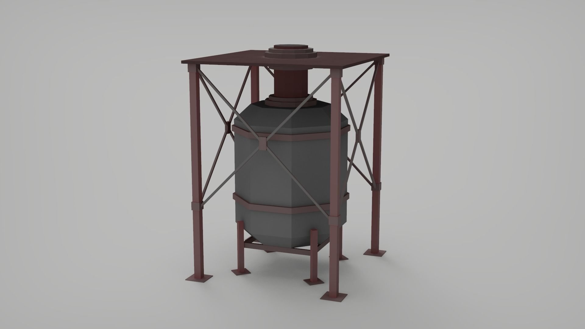 Rooftop pack - 17 Pieces Low-poly 3D model_12