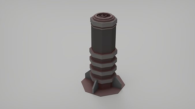 Rooftop pack - 17 Pieces Low-poly 3D model 2
