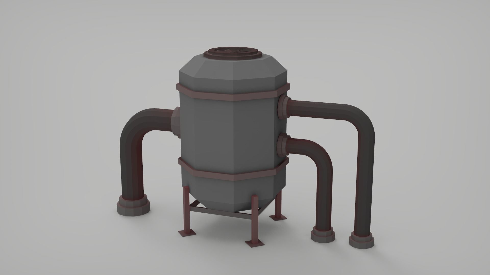 Rooftop pack - 17 Pieces Low-poly 3D model_17