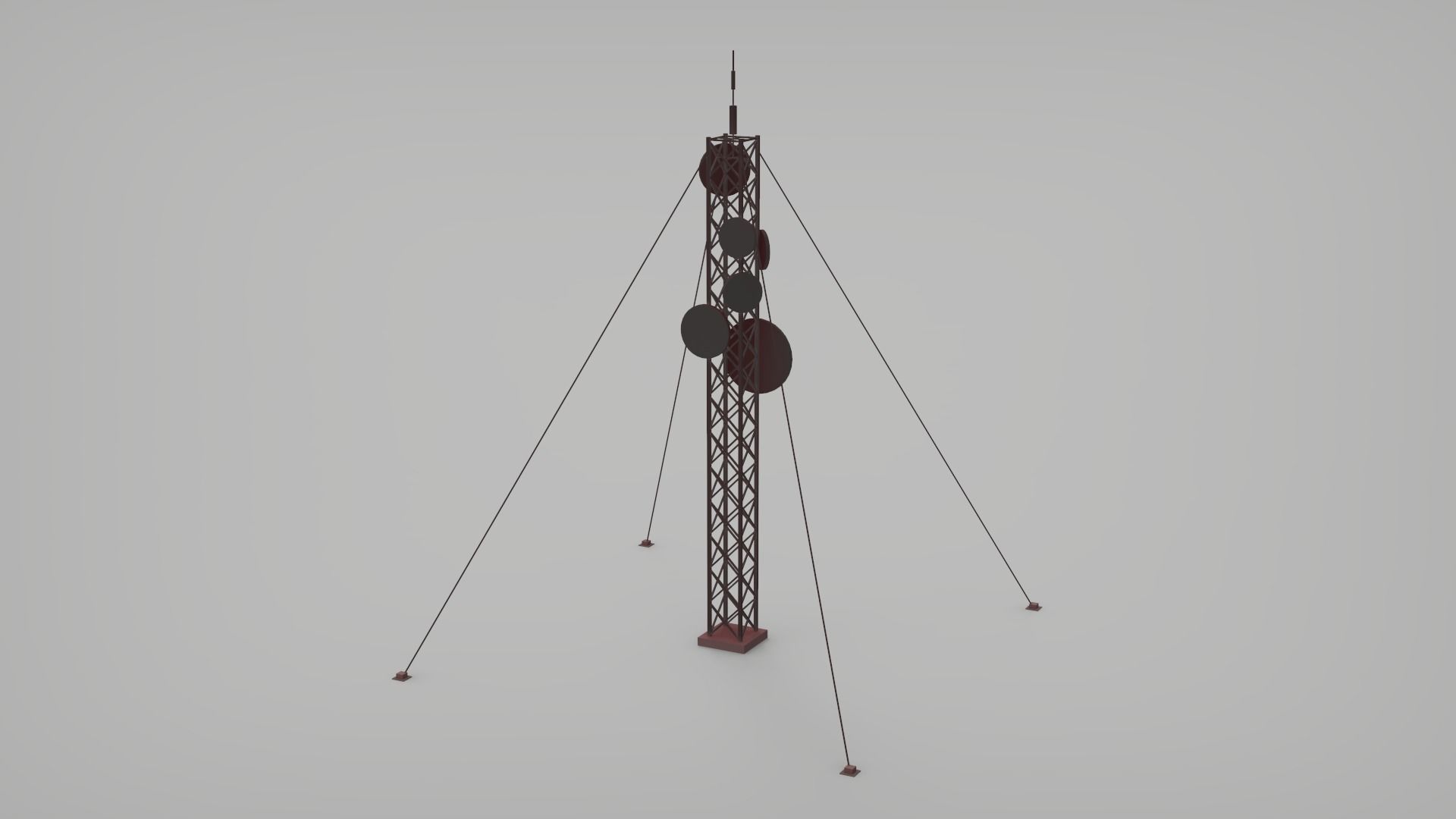 Rooftop pack - 17 Pieces Low-poly 3D model_10