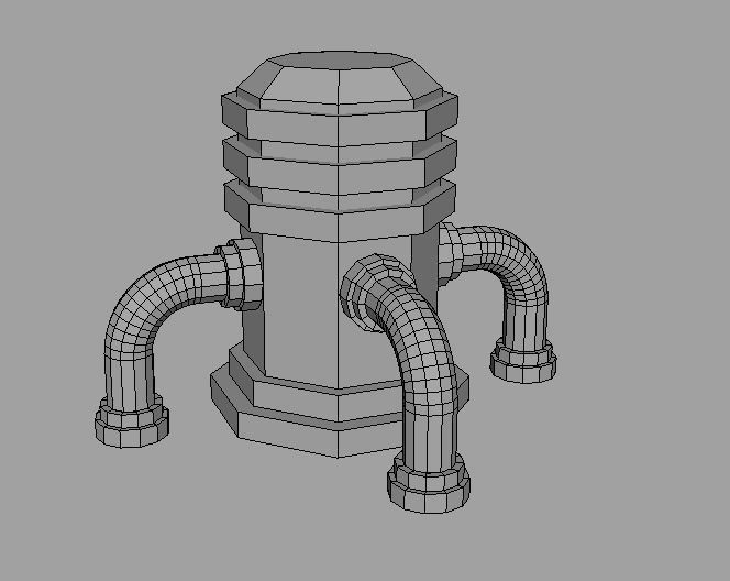 Rooftop pack - 17 Pieces Low-poly 3D model_24