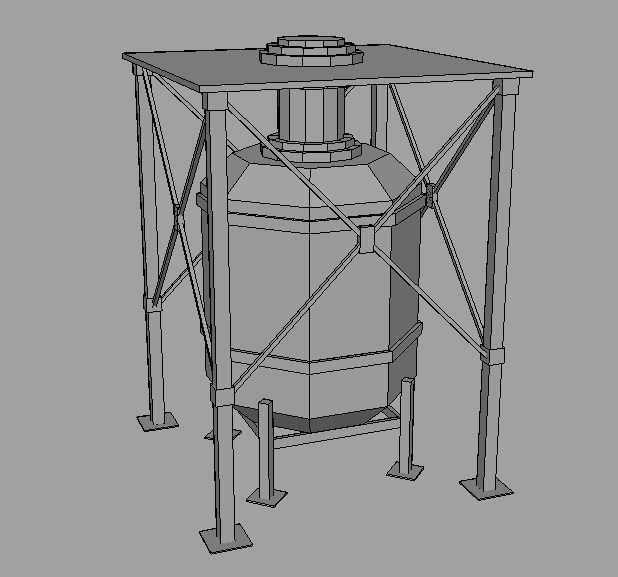 Rooftop pack - 17 Pieces Low-poly 3D model_28