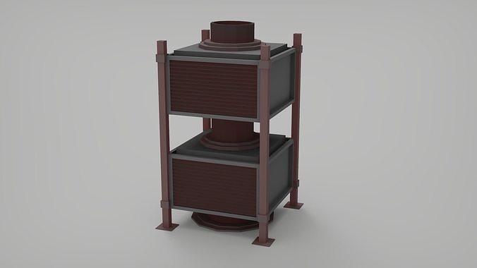 Rooftop pack - 17 Pieces Low-poly 3D model 4