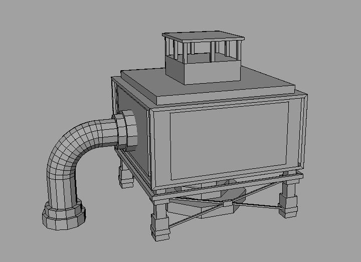 Rooftop pack - 17 Pieces Low-poly 3D model_22