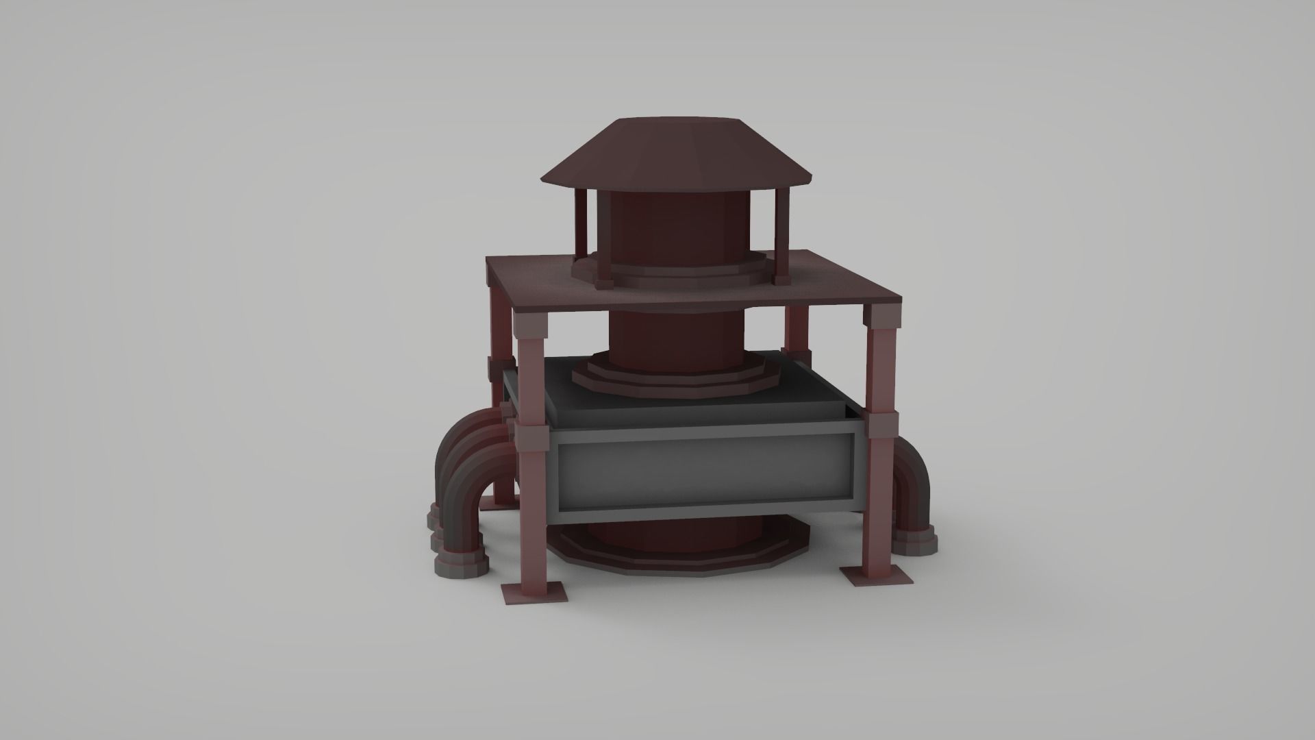 Rooftop pack - 17 Pieces Low-poly 3D model_6