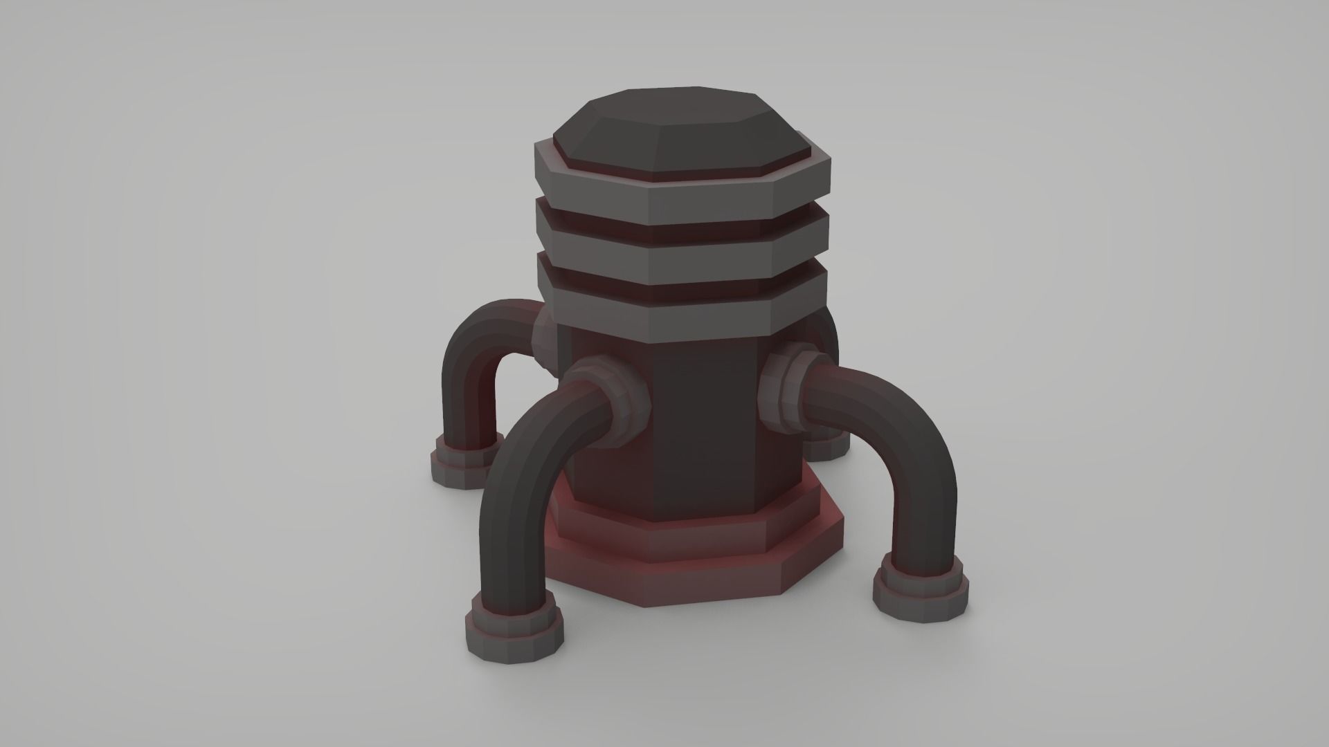 Rooftop pack - 17 Pieces Low-poly 3D model_2