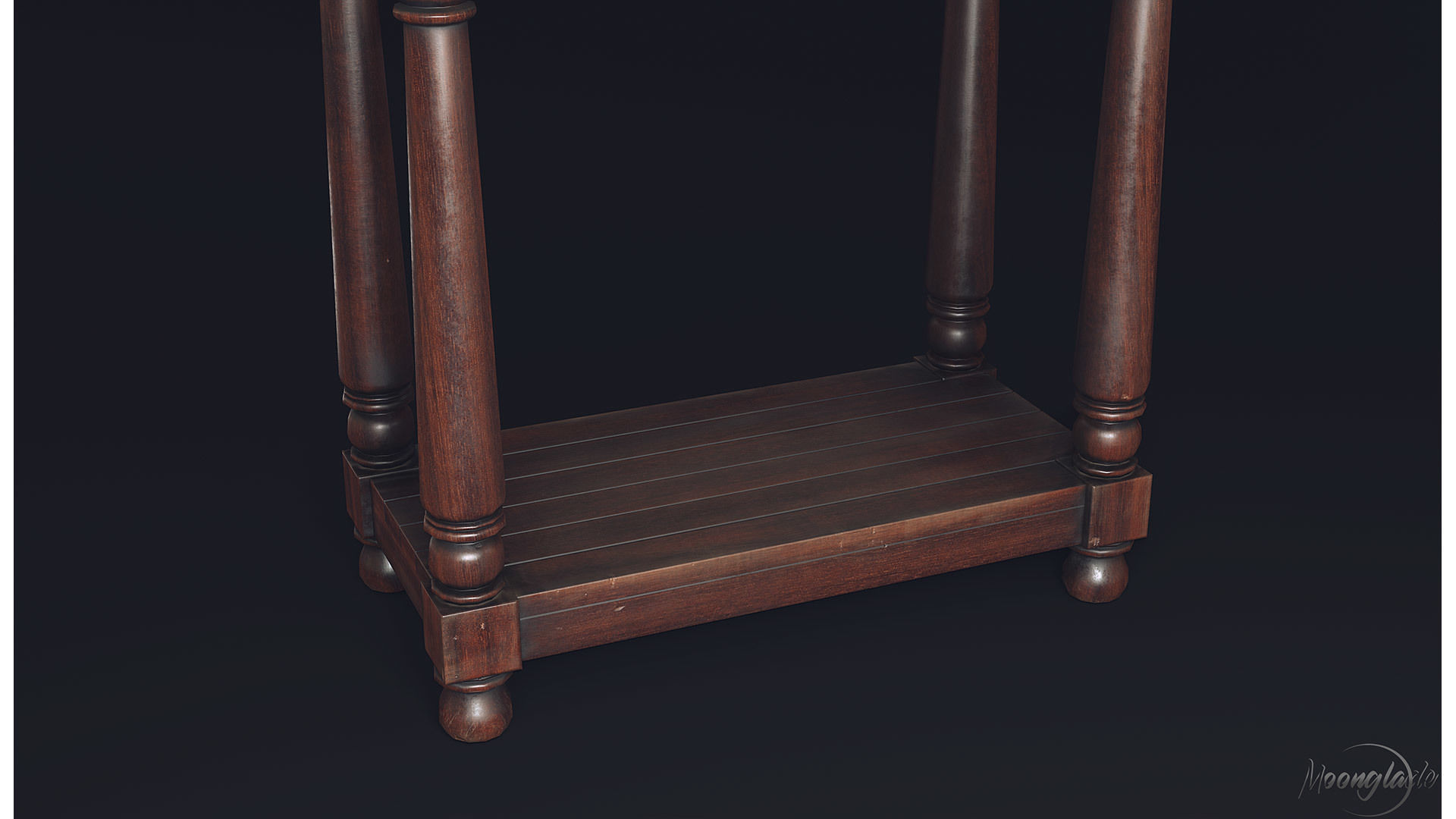Gothic Furniture Collection Low-poly 3D model_19