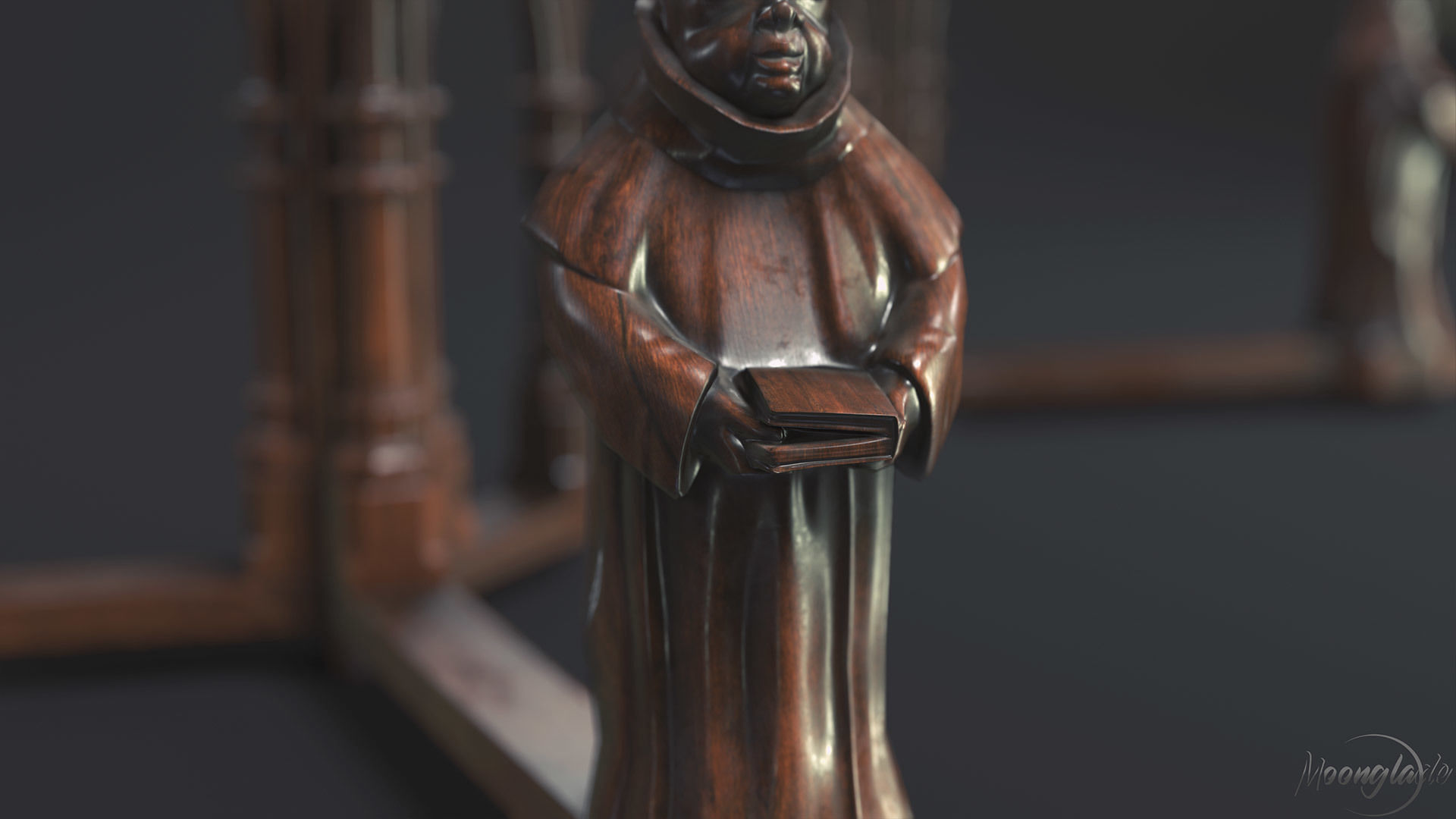 Gothic Furniture Collection Low-poly 3D model_24