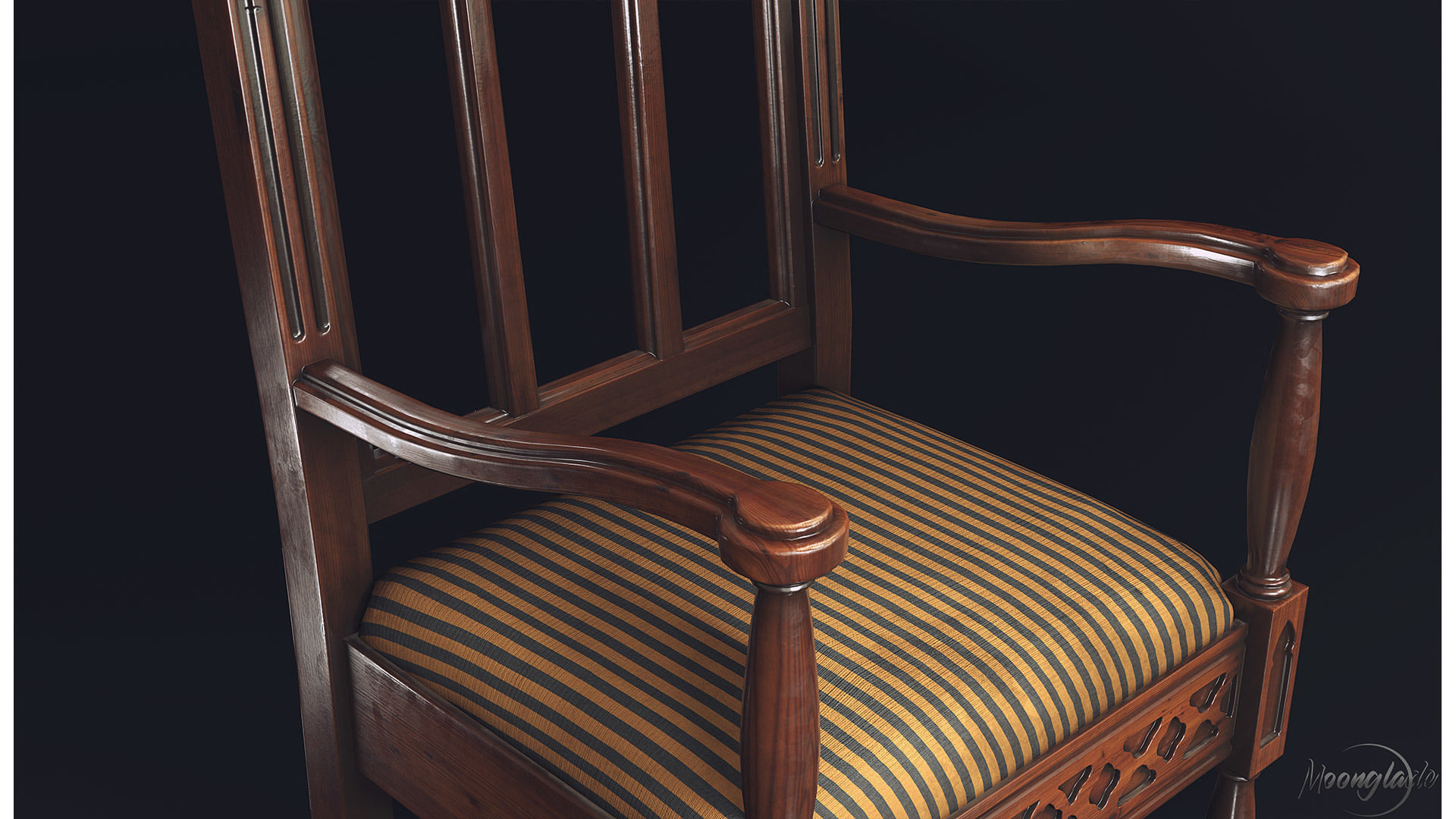 Gothic Furniture Collection Low-poly 3D model_13
