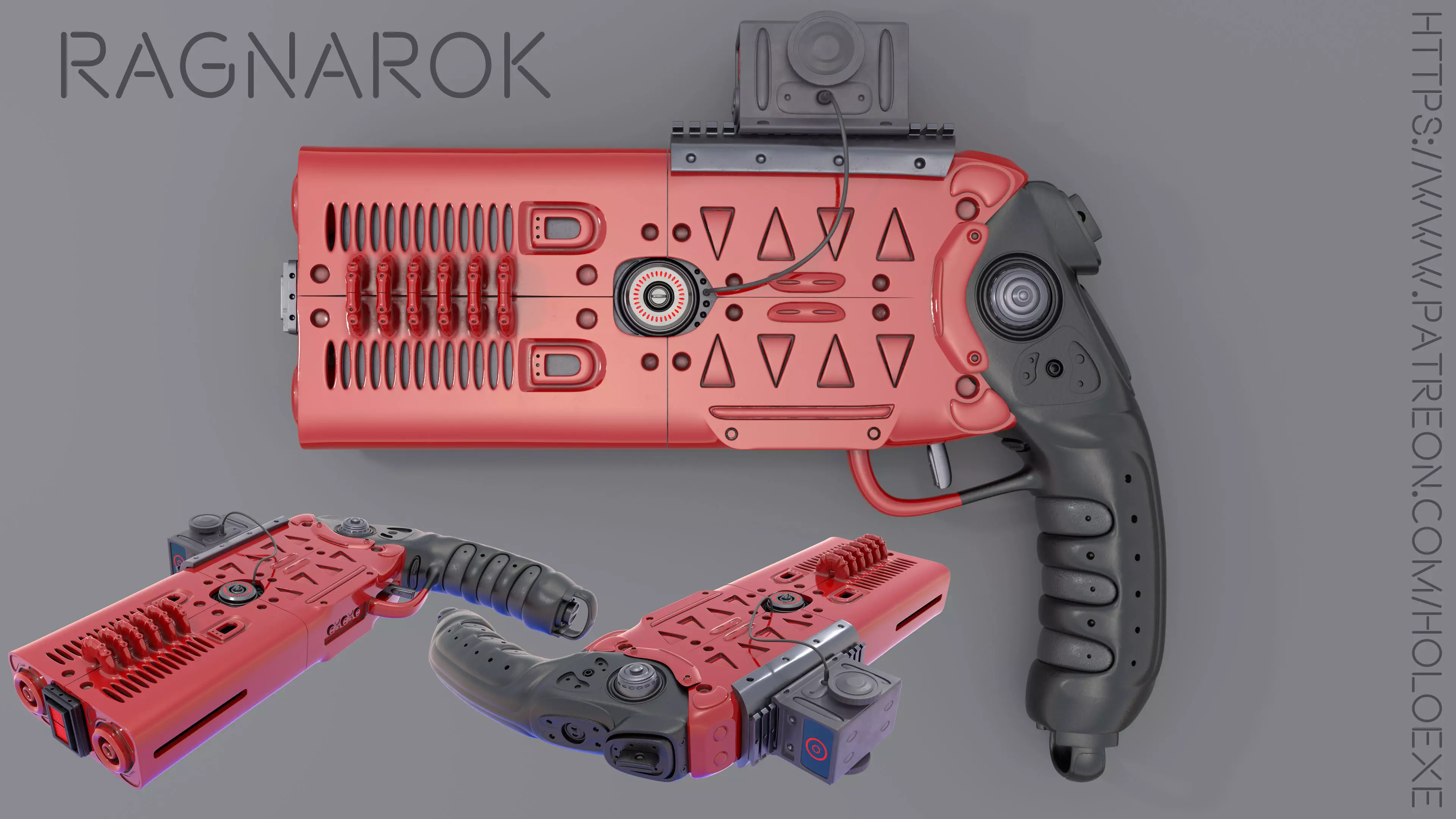 Ragnarok gun 3D model