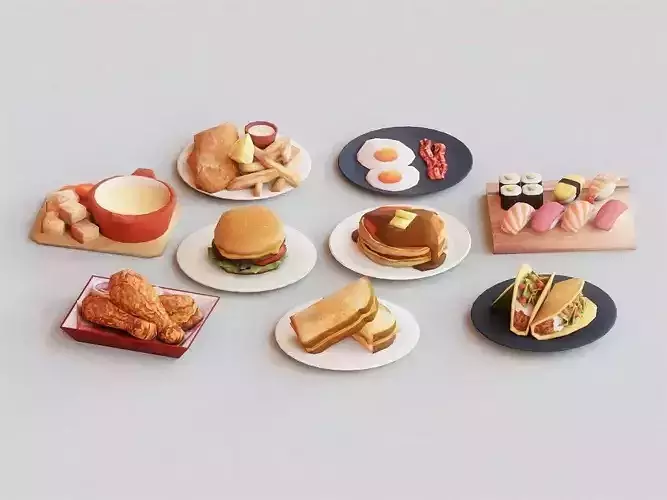 Food Pack G04 Low-poly 3D model