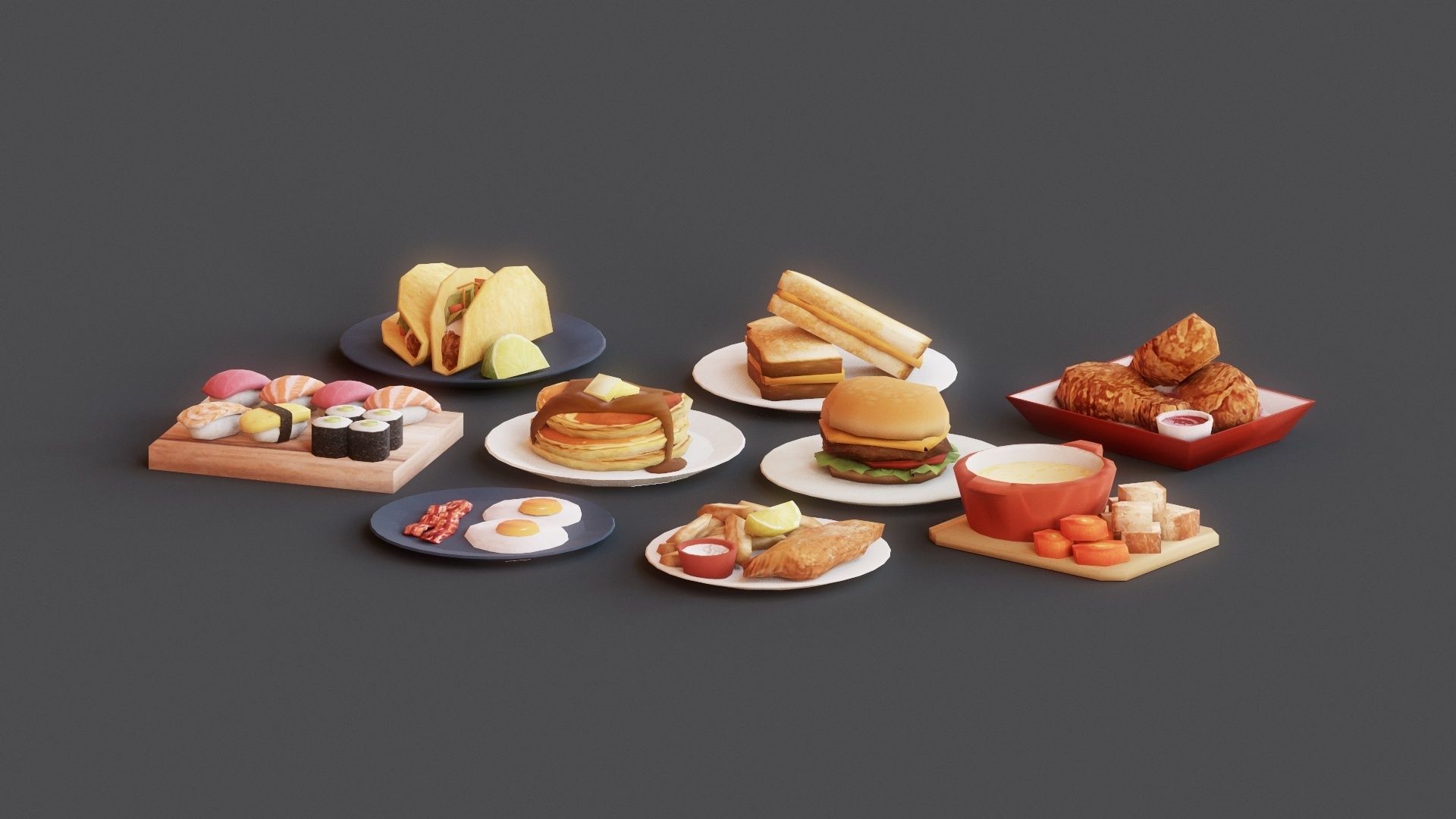 Food Pack G04 Low-poly 3D model_6