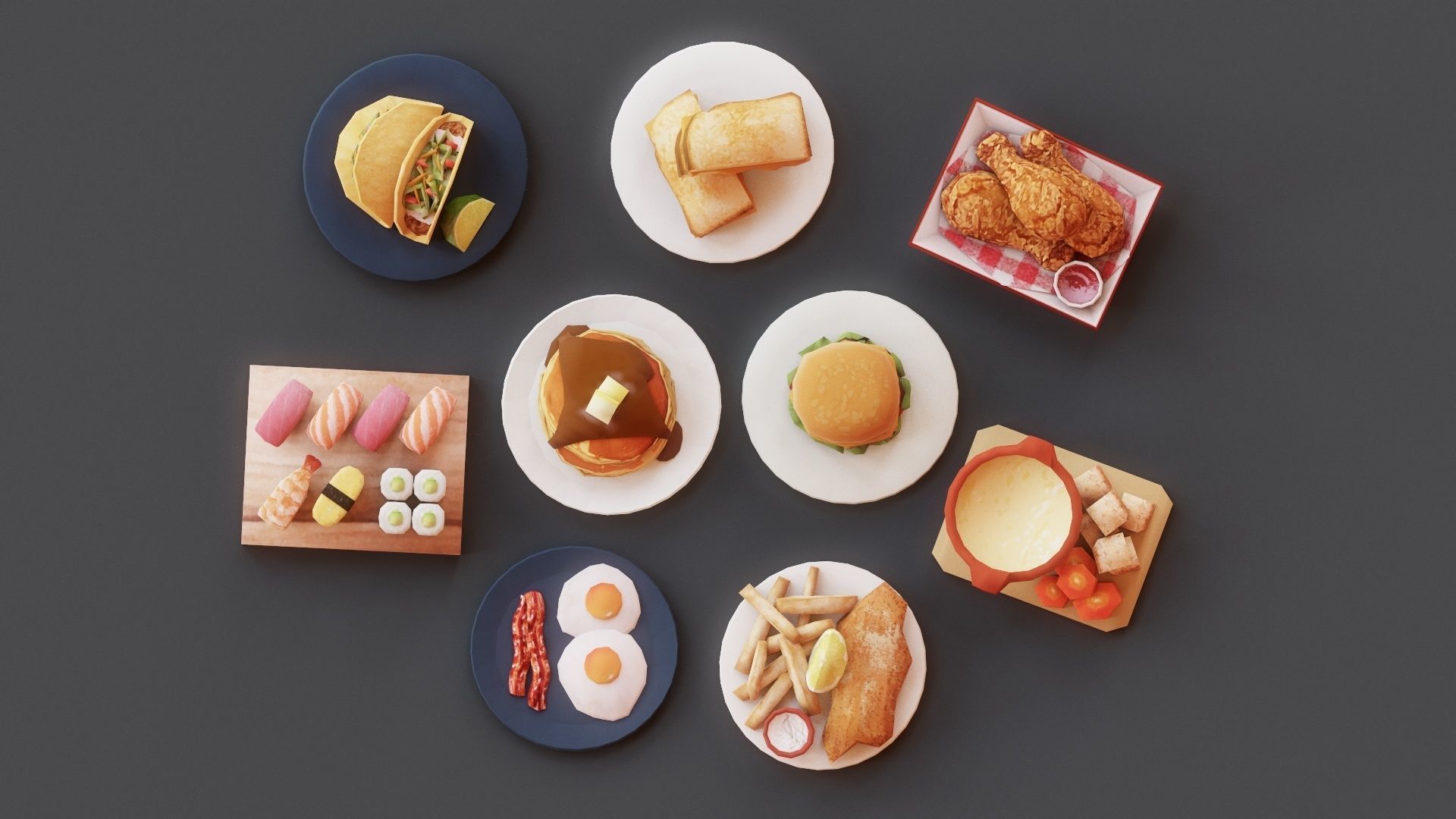 Food Pack G04 Low-poly 3D model_5