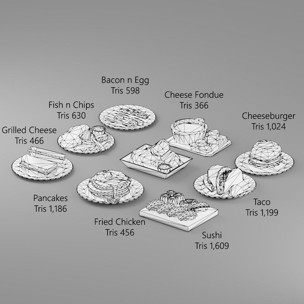Food Pack G04 Low-poly 3D model_2
