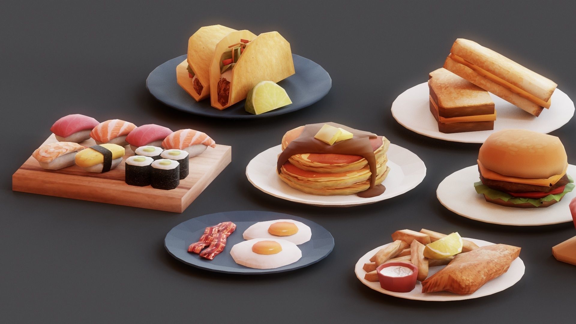 Food Pack G04 Low-poly 3D model_7