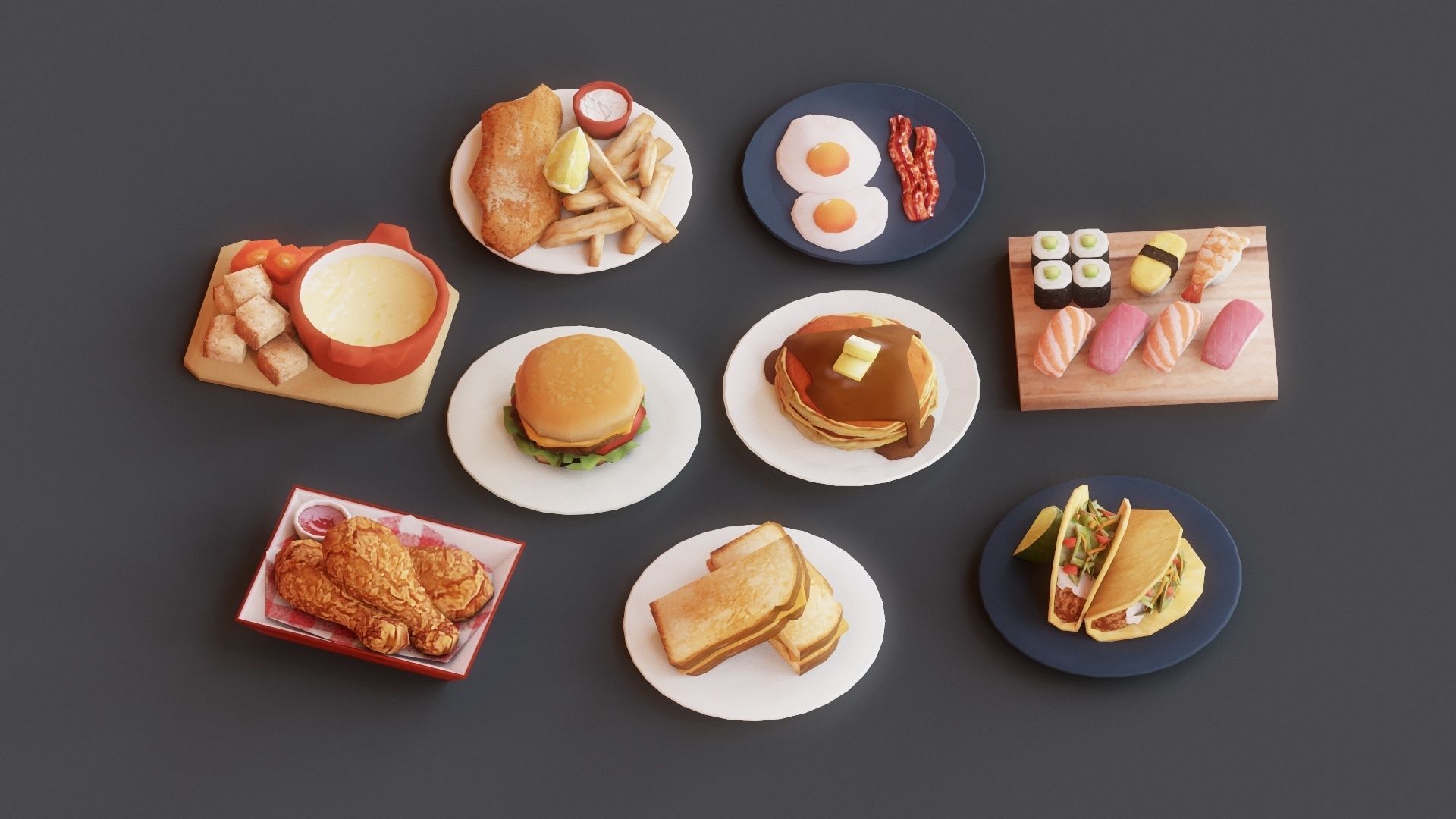 Food Pack G04 Low-poly 3D model_3