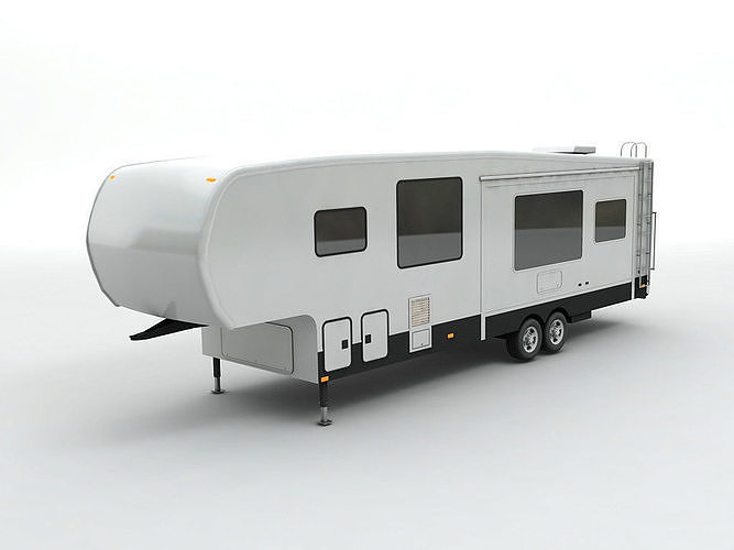 Fifth Wheel Travel Trailer Toy Hauler 2-Axle  3D model