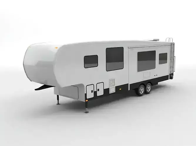 Fifth Wheel Travel Trailer Toy Hauler 2-Axle  3D model