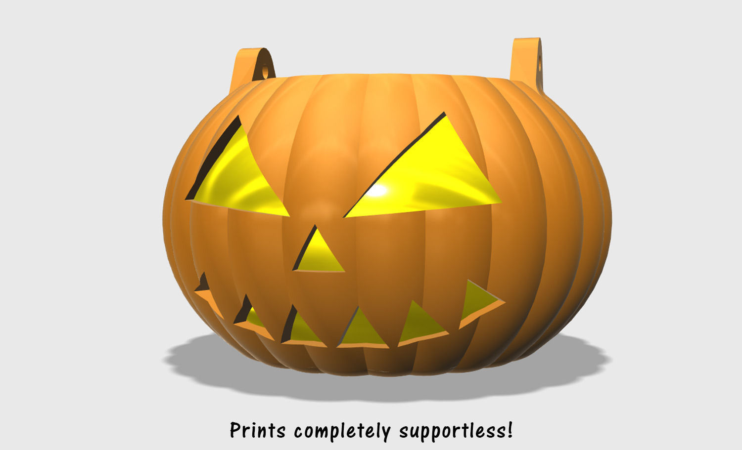 Halloween pumpkin for candle 3D print model_2