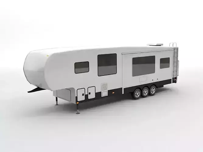 Fifth Wheel Travel Trailer Toy Hauler 3-Axle 3D model