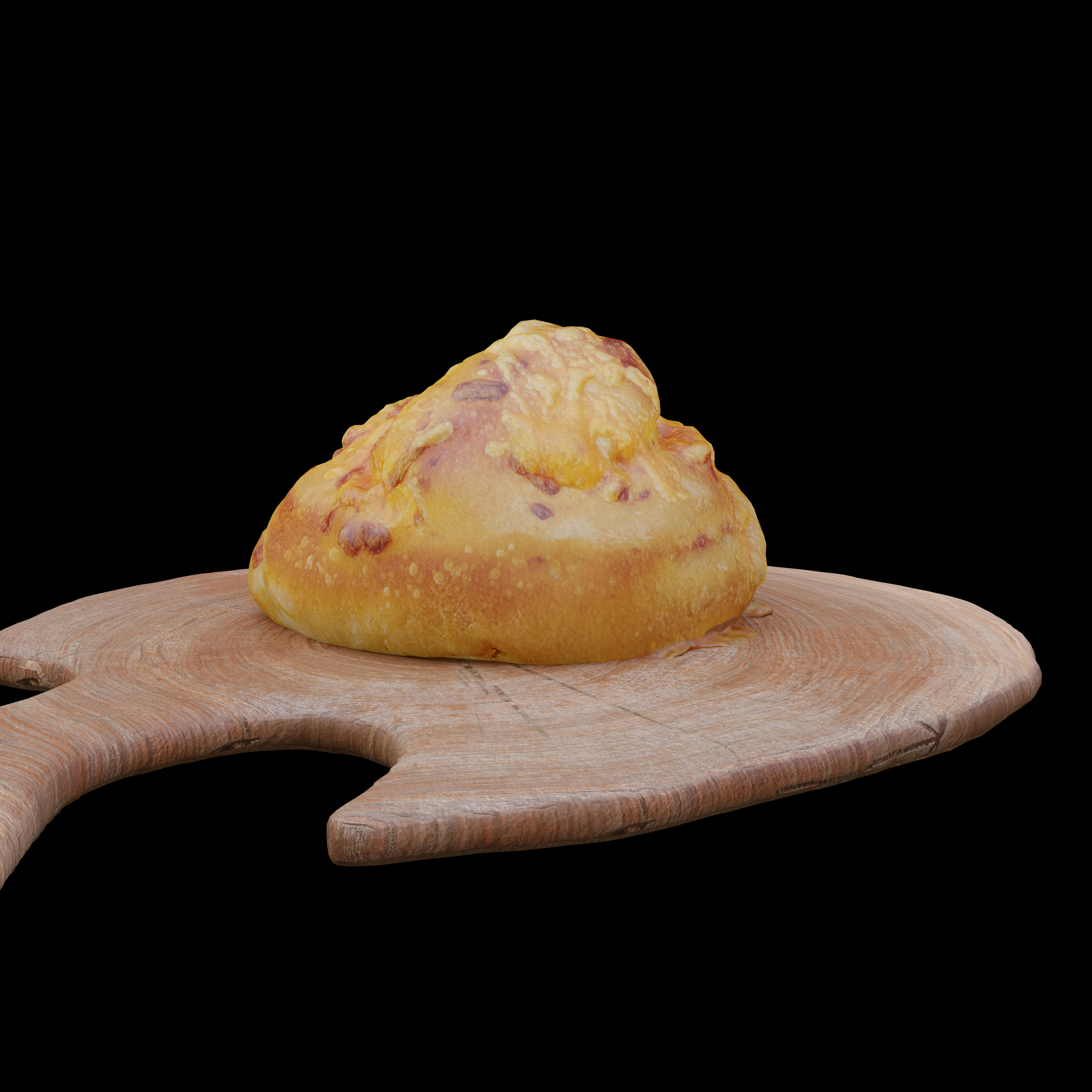 Bread 3D model - Photoscanned PBR Textures - Wood Tray Included Free low-poly 3D model_4