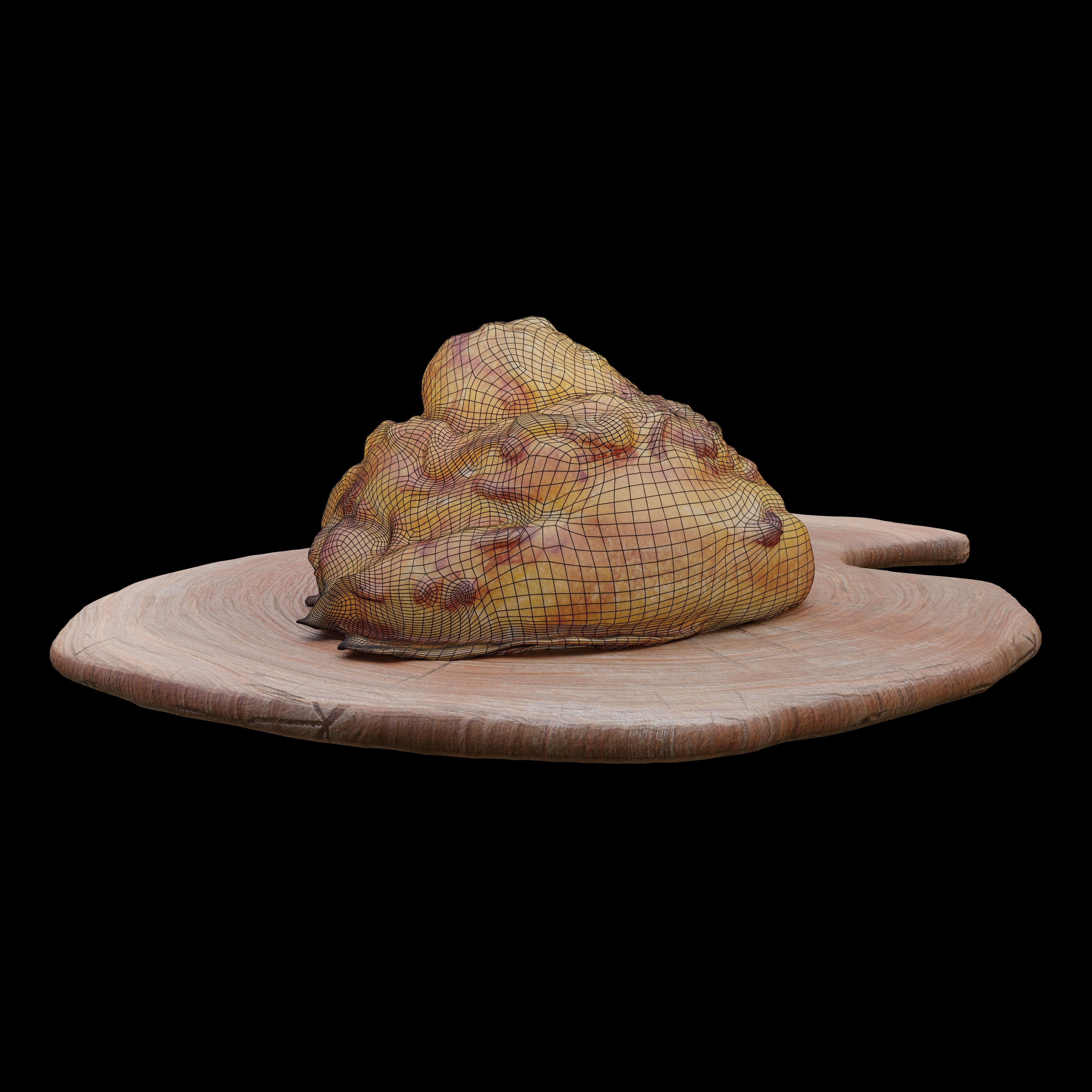 Bread 3D model - Photoscanned PBR Textures - Wood Tray Included Free low-poly 3D model_5