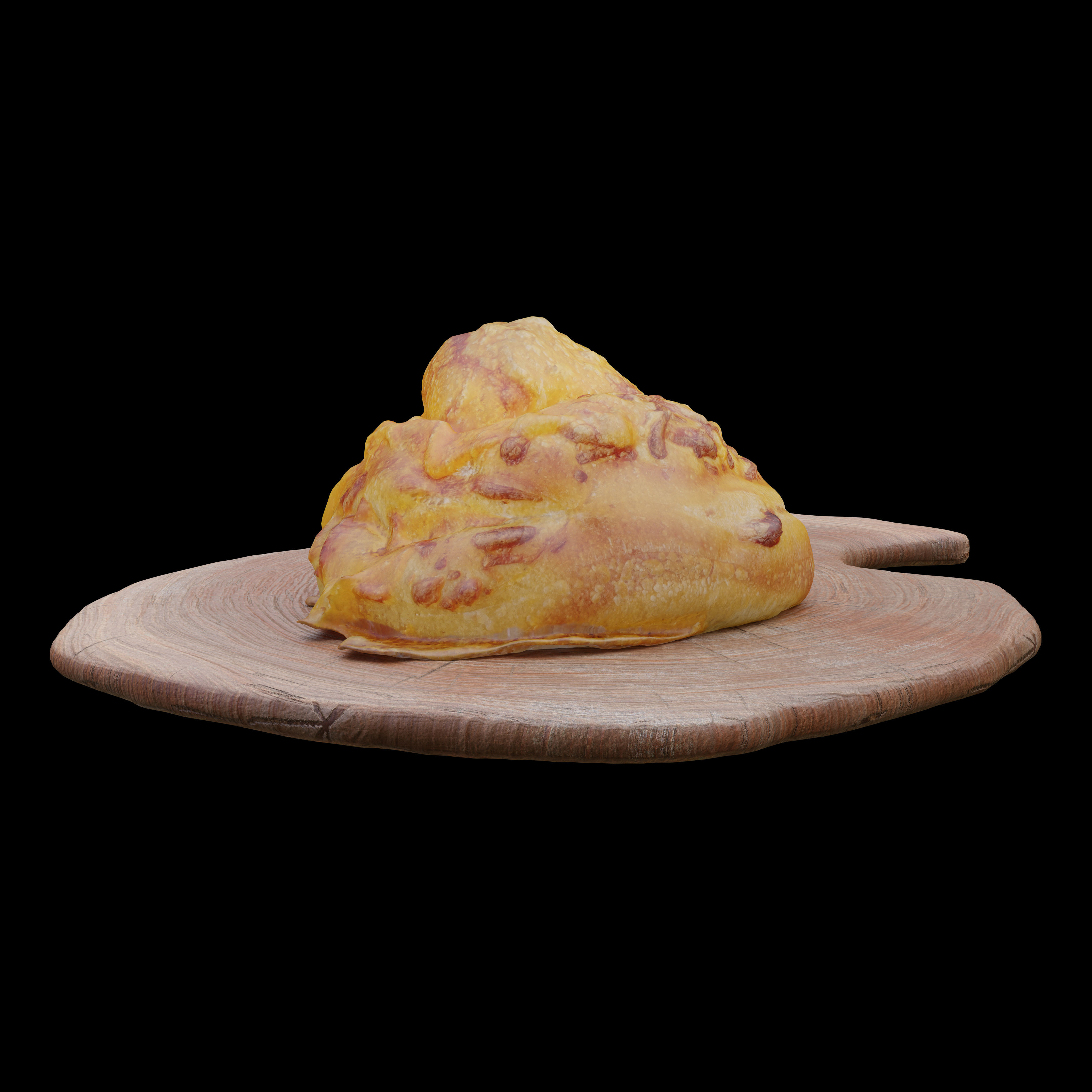 Bread 3D model - Photoscanned PBR Textures - Wood Tray Included Free low-poly 3D model_3