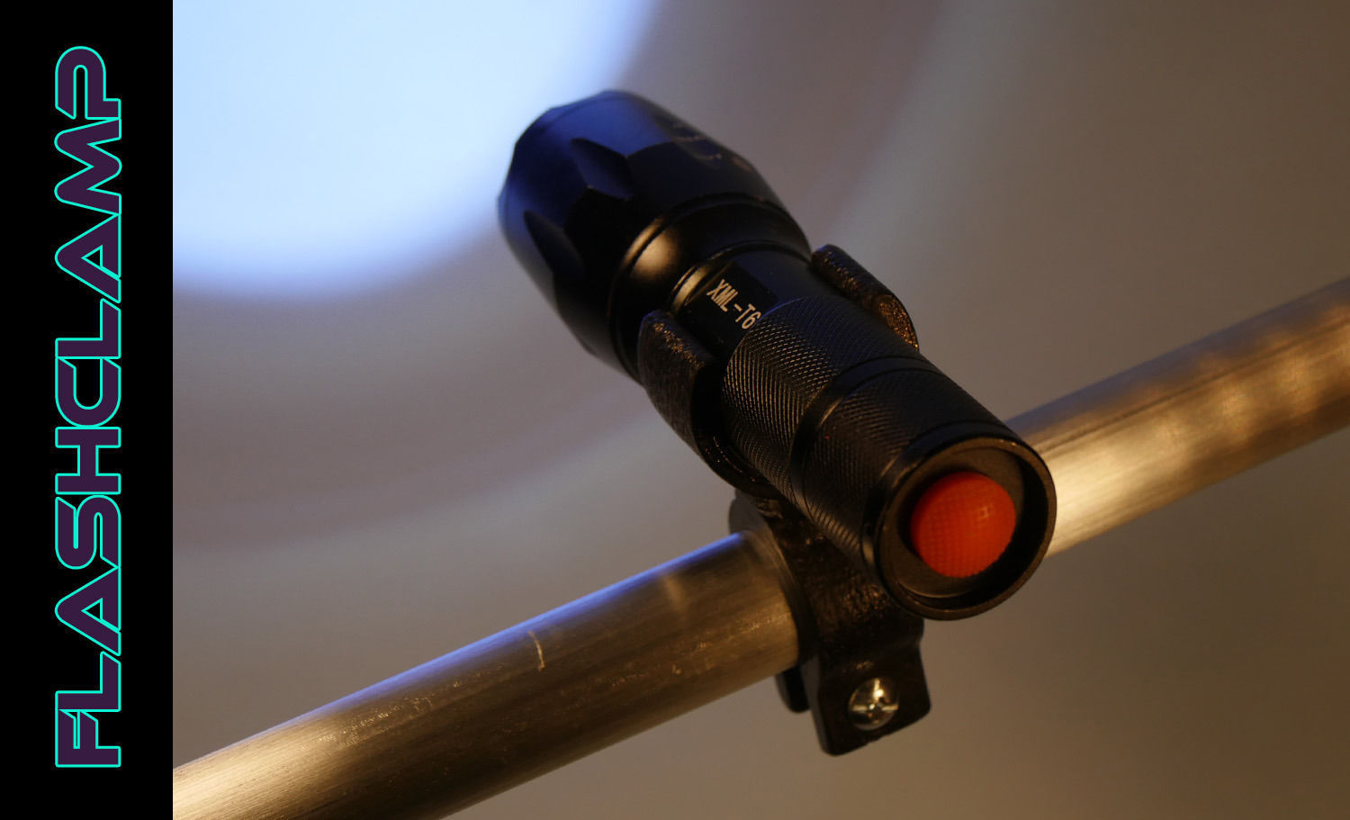 Flashlight clamp for bike 3D print model_3