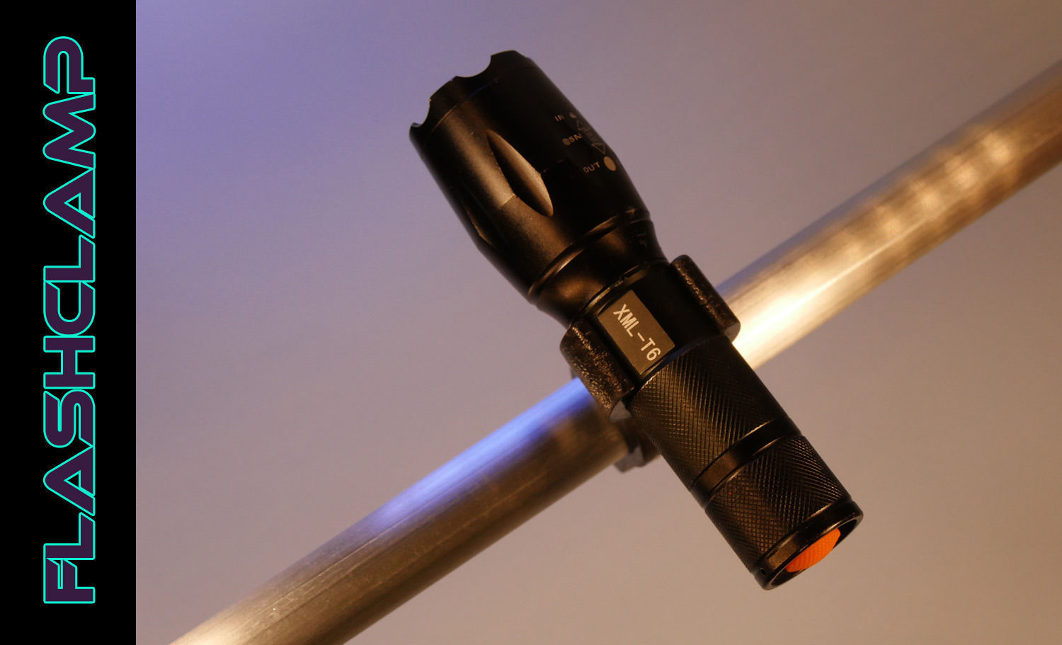 Flashlight clamp for bike 3D print model_2