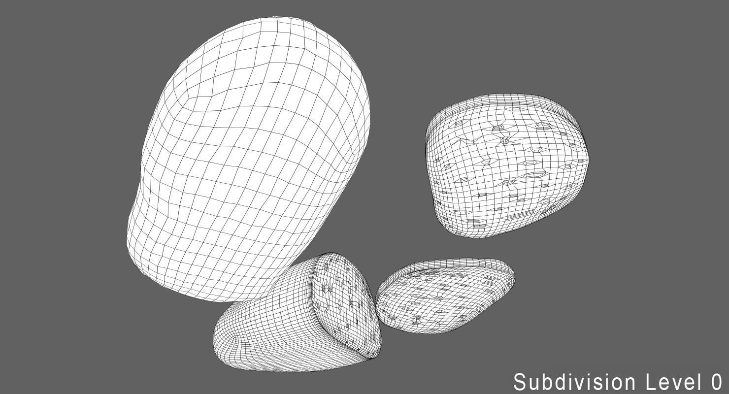 Bread slices Low-poly 3D model_8