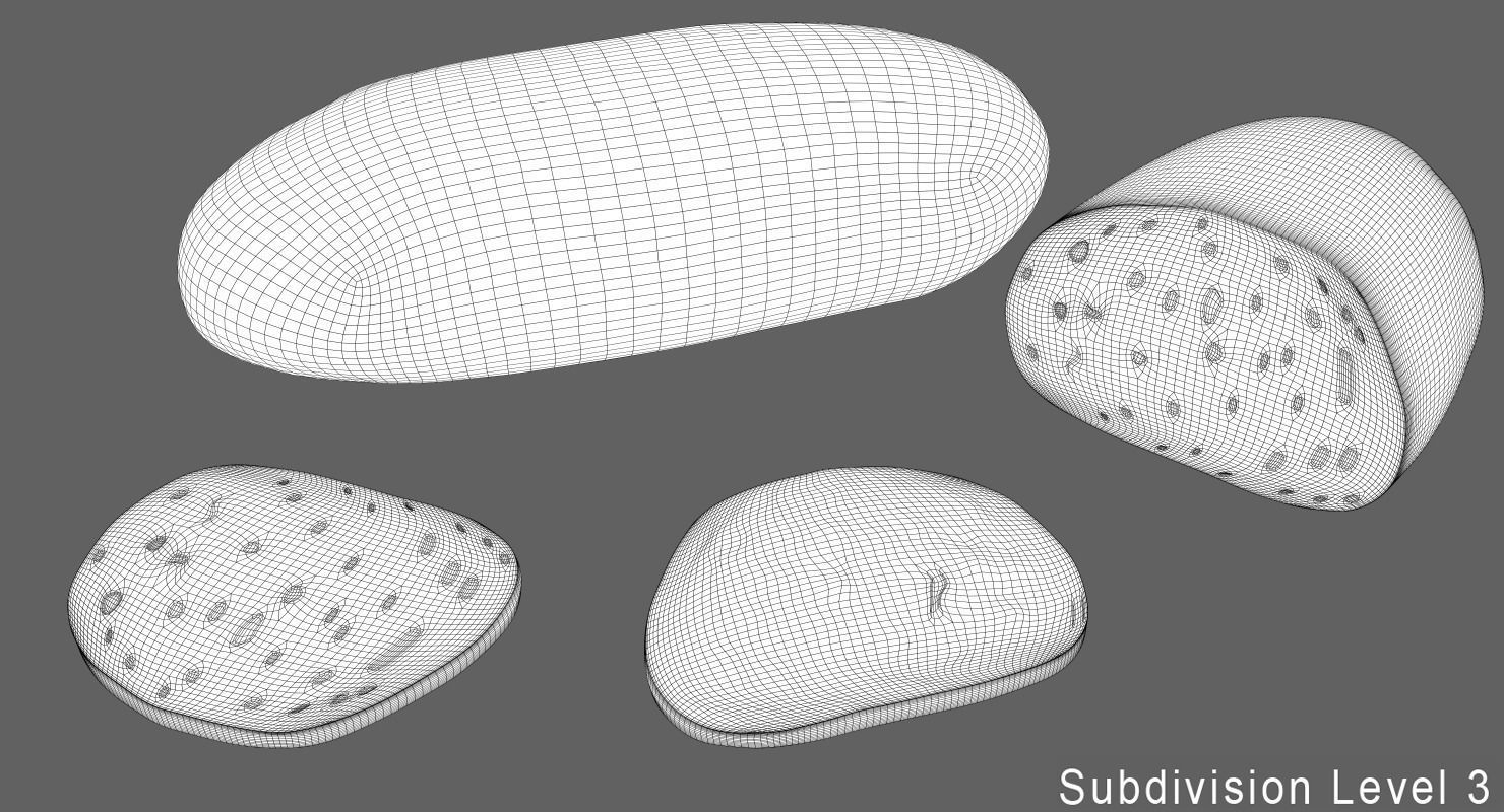 Bread slices Low-poly 3D model_11