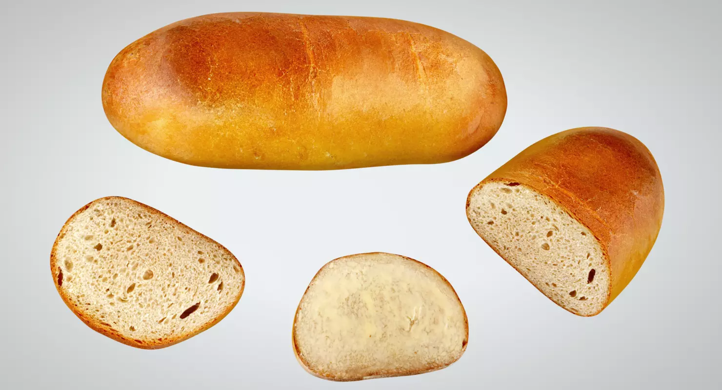 Bread slices Low-poly 3D model_0