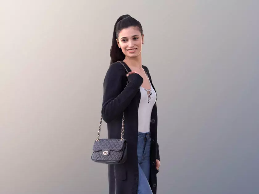 Myriam 10011 - Walking Casual Girl Low-poly 3D model_0
