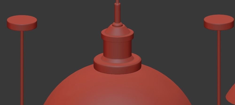 Glass Bulb Cluster Pendant Light 3D model_3