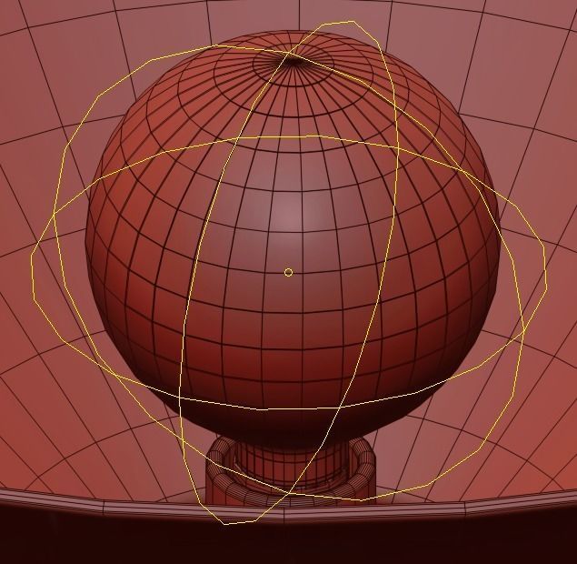 Sconce wall with glass shade 3D model_3