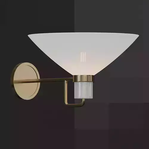 Sconce wall with glass shade