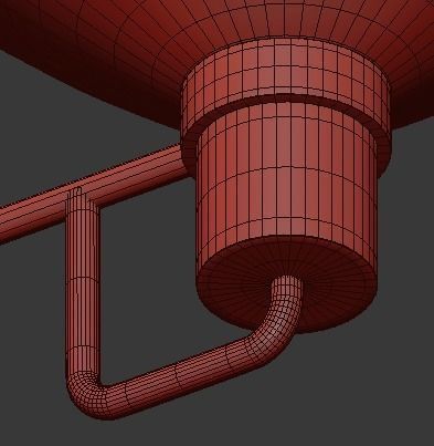 Sconce wall with glass shade 3D model_1