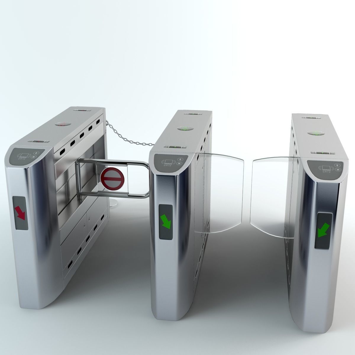 Intelligent Flap Gate 3D model_2