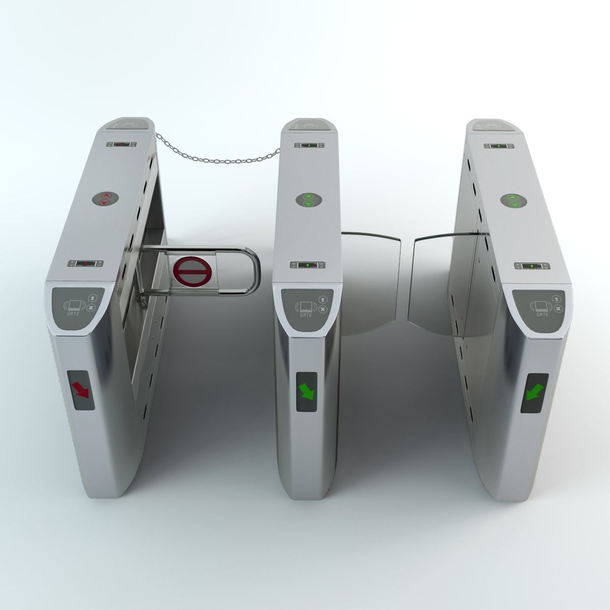 Intelligent Flap Gate 3D model_1