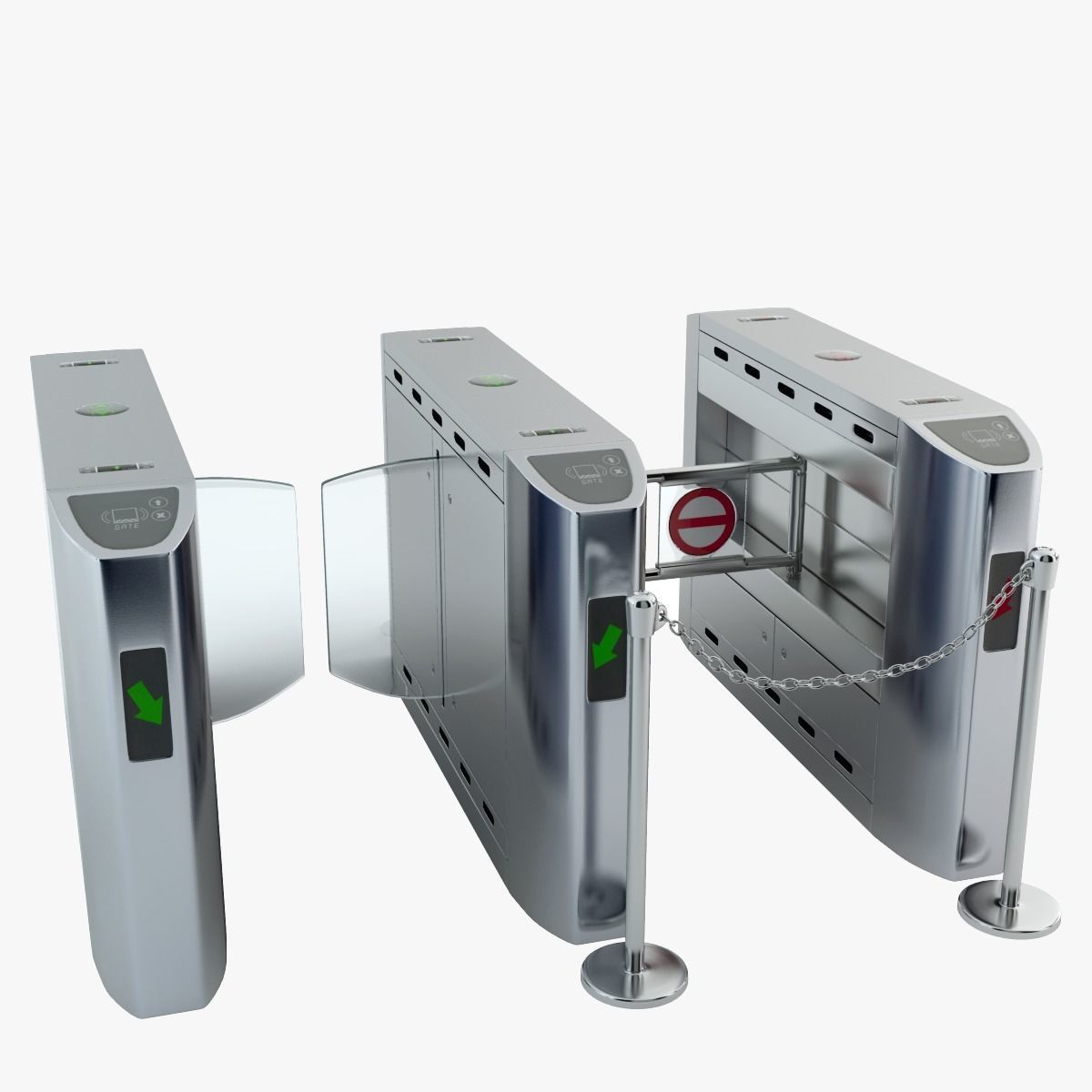 Intelligent Flap Gate 3D model_4