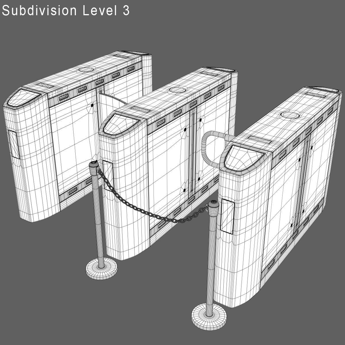 Intelligent Flap Gate 3D model_6