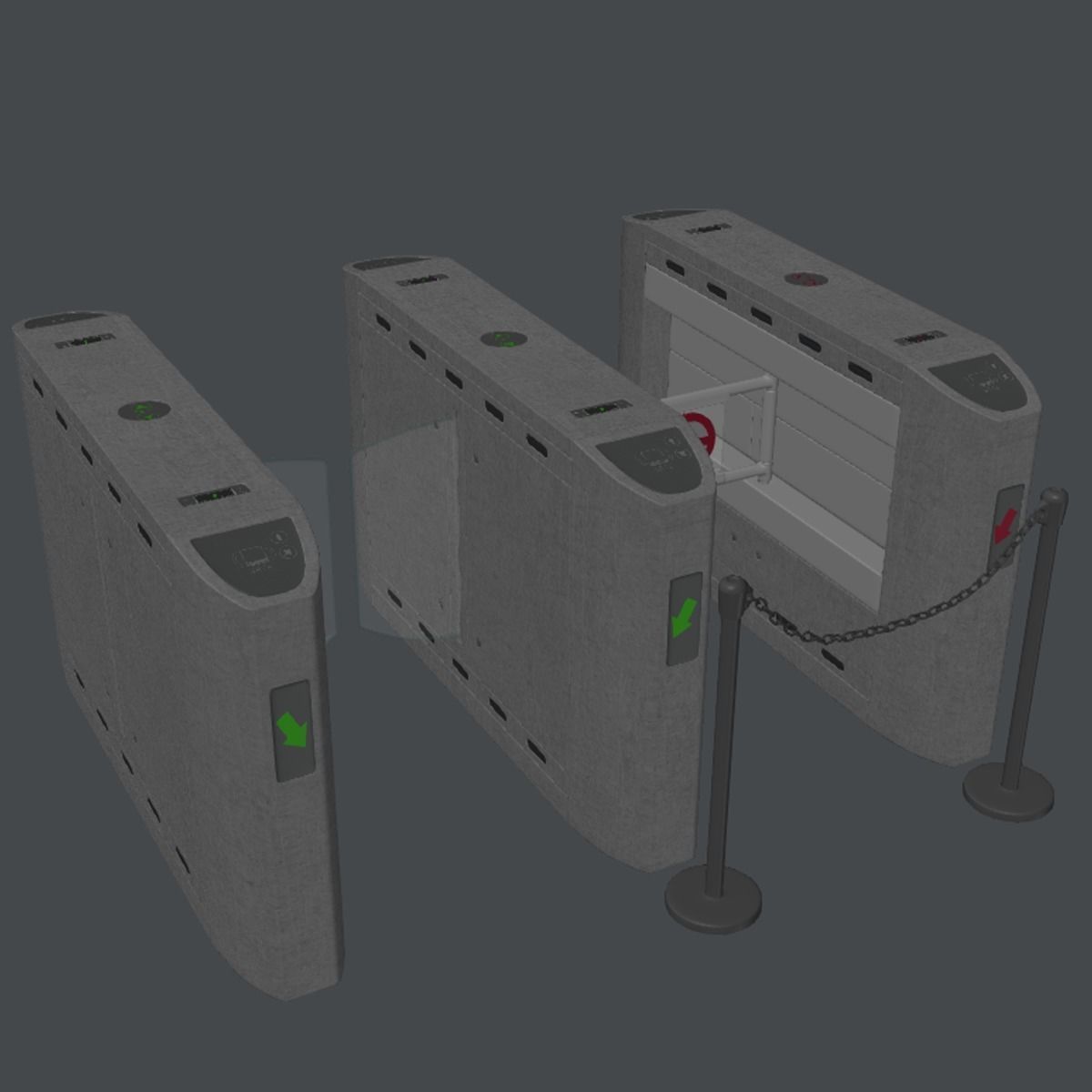 Intelligent Flap Gate 3D model_13