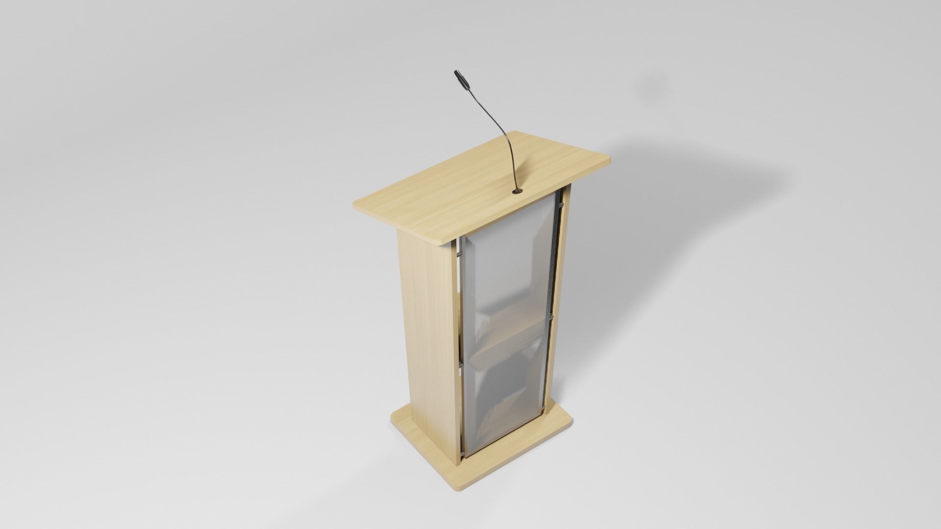 Podium 4 lectern Low-poly 3D model_2