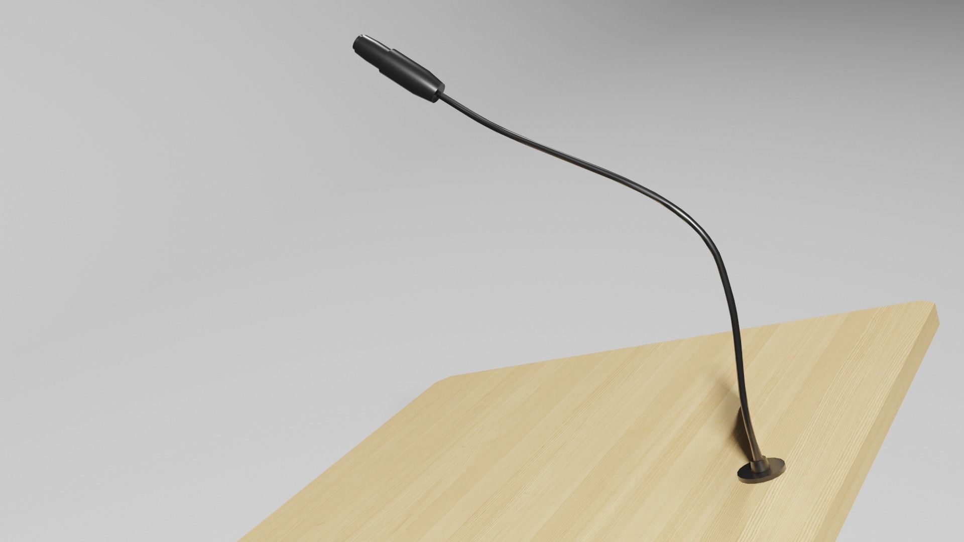 Podium 4 lectern Low-poly 3D model_6