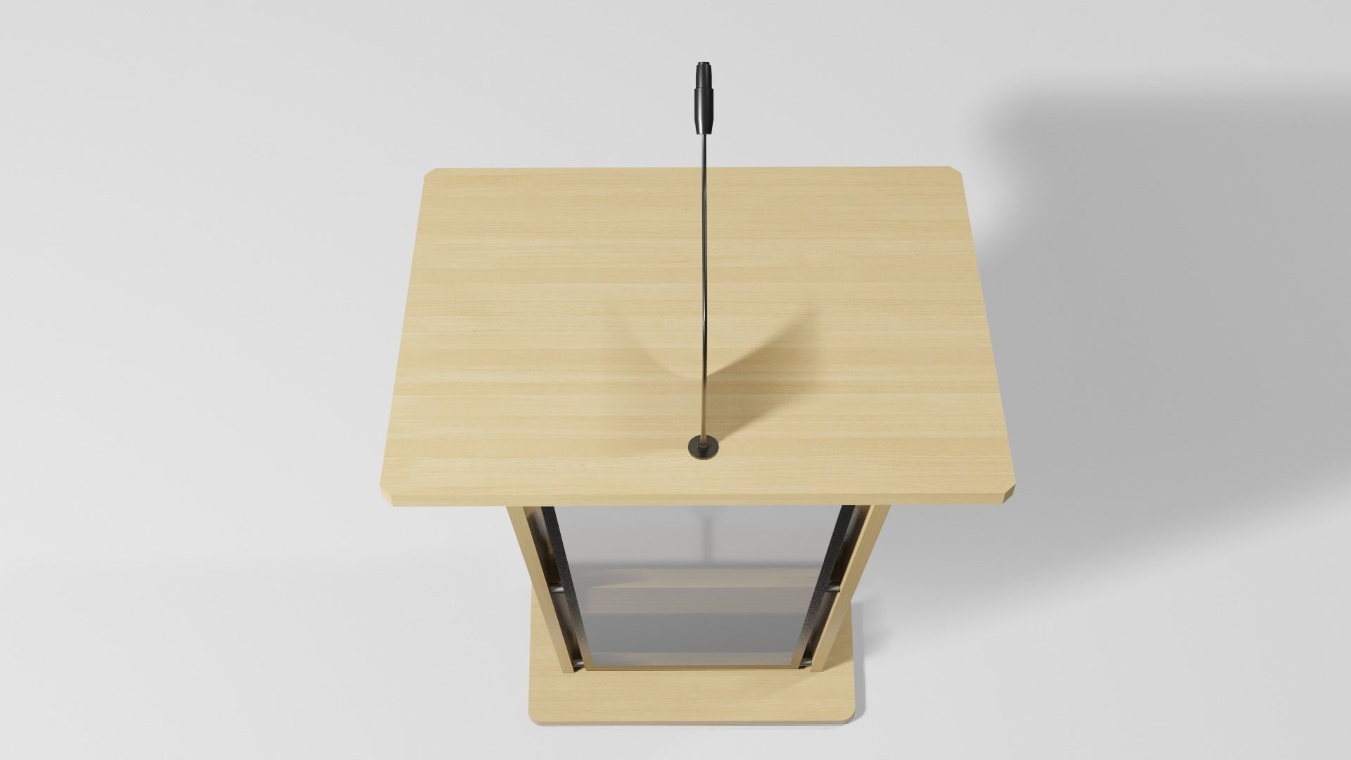 Podium 4 lectern Low-poly 3D model_5