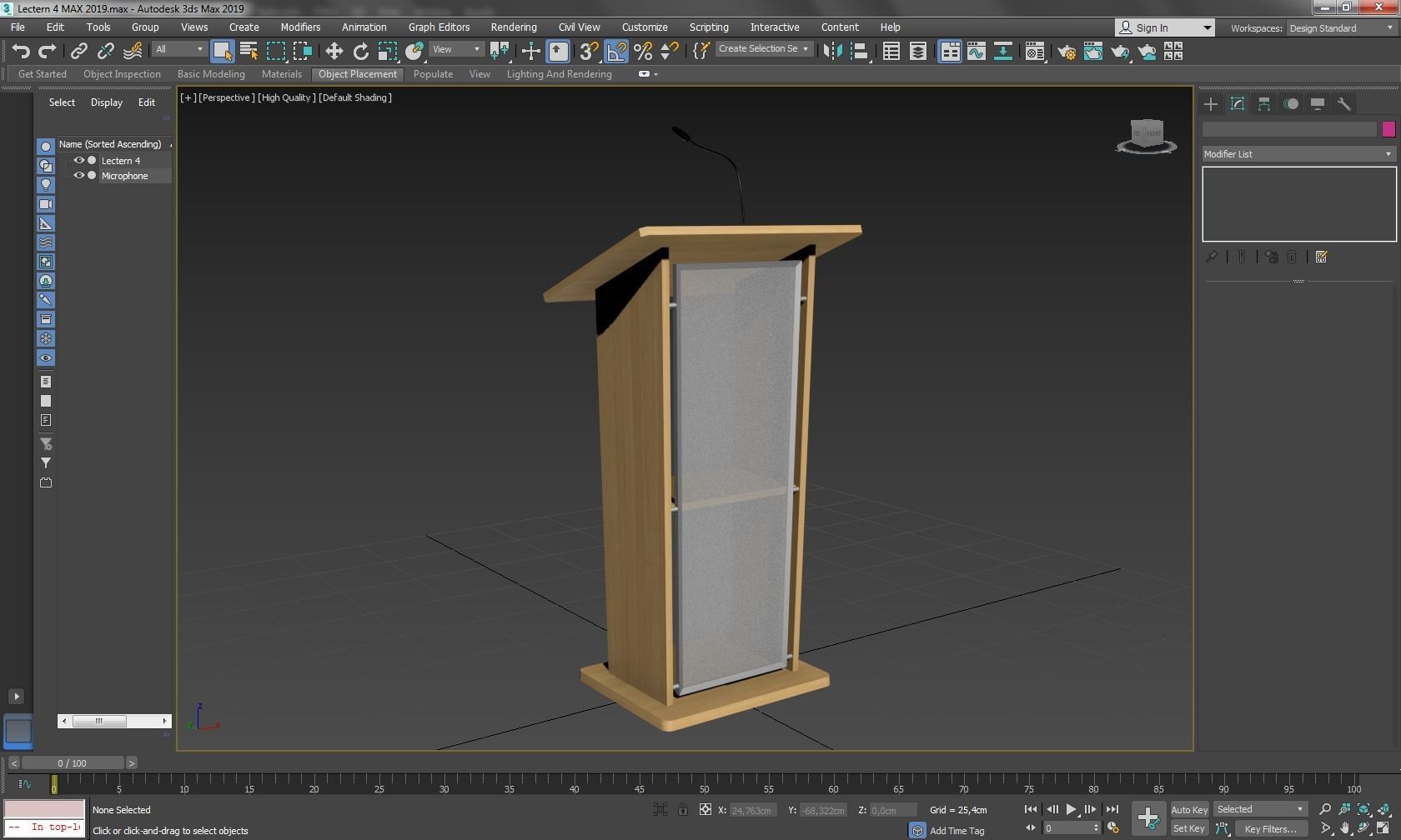 Podium 4 lectern Low-poly 3D model_9
