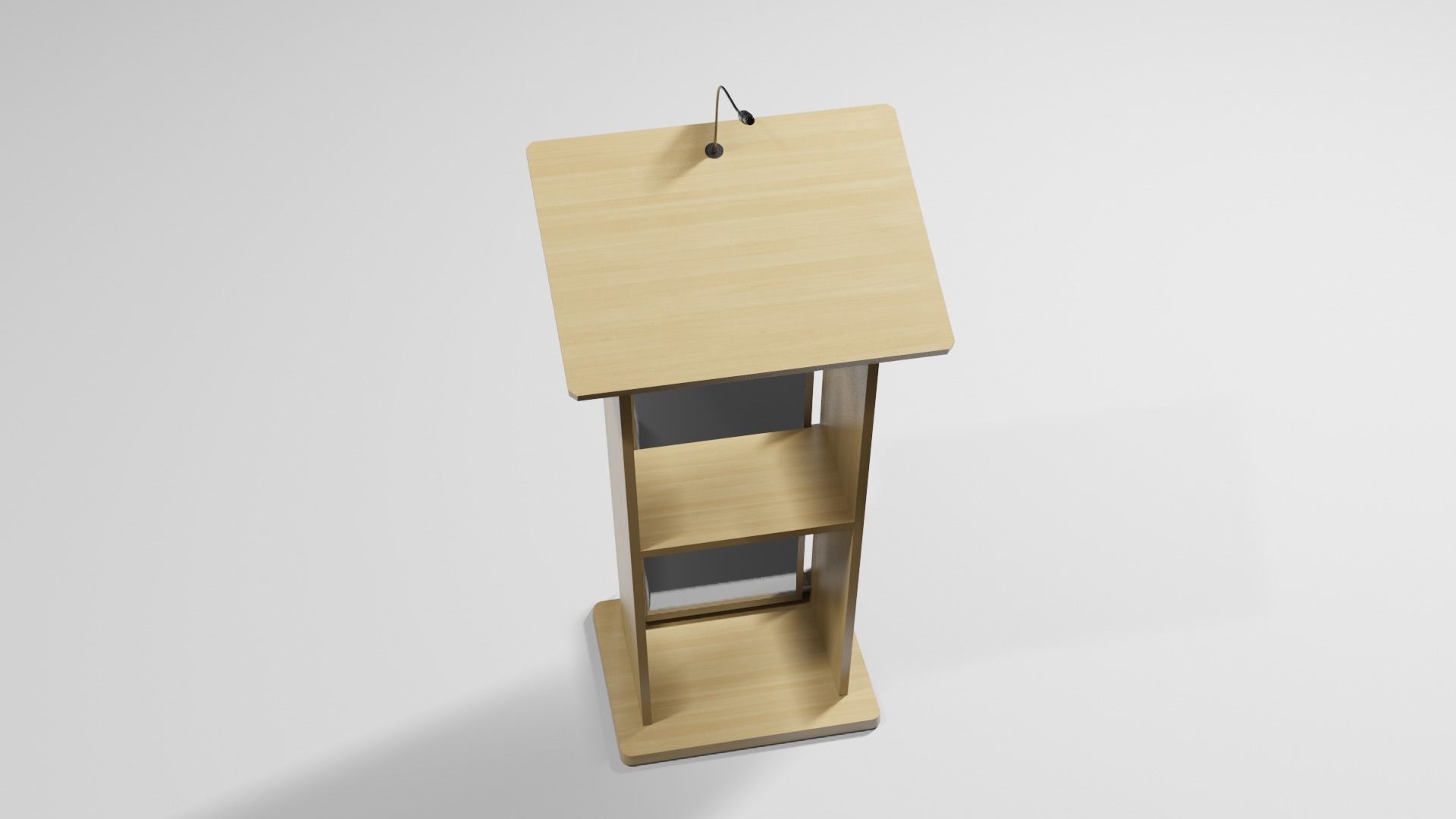 Podium 4 lectern Low-poly 3D model_4