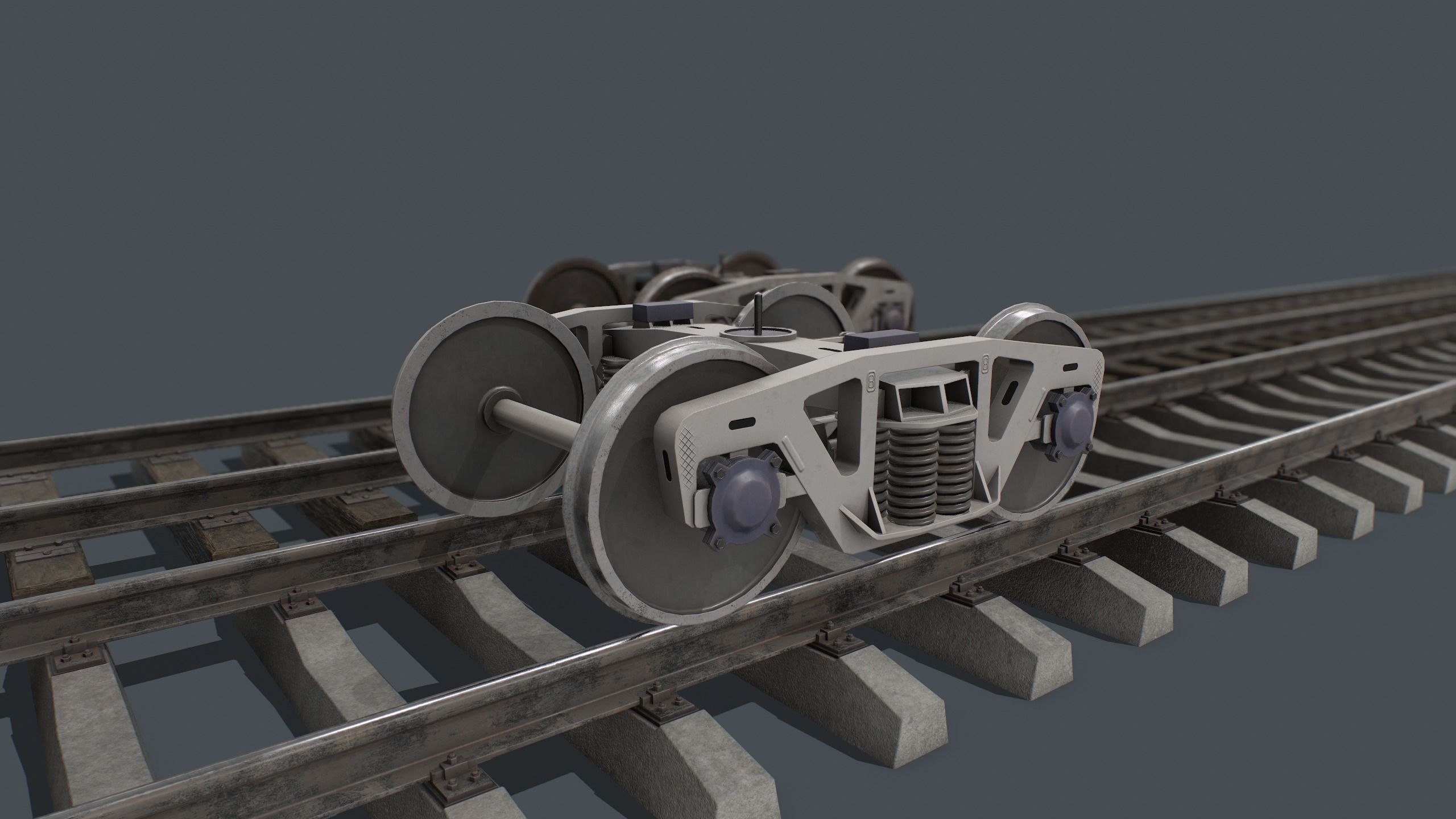 Bogie PBR Low-poly 3D model_4