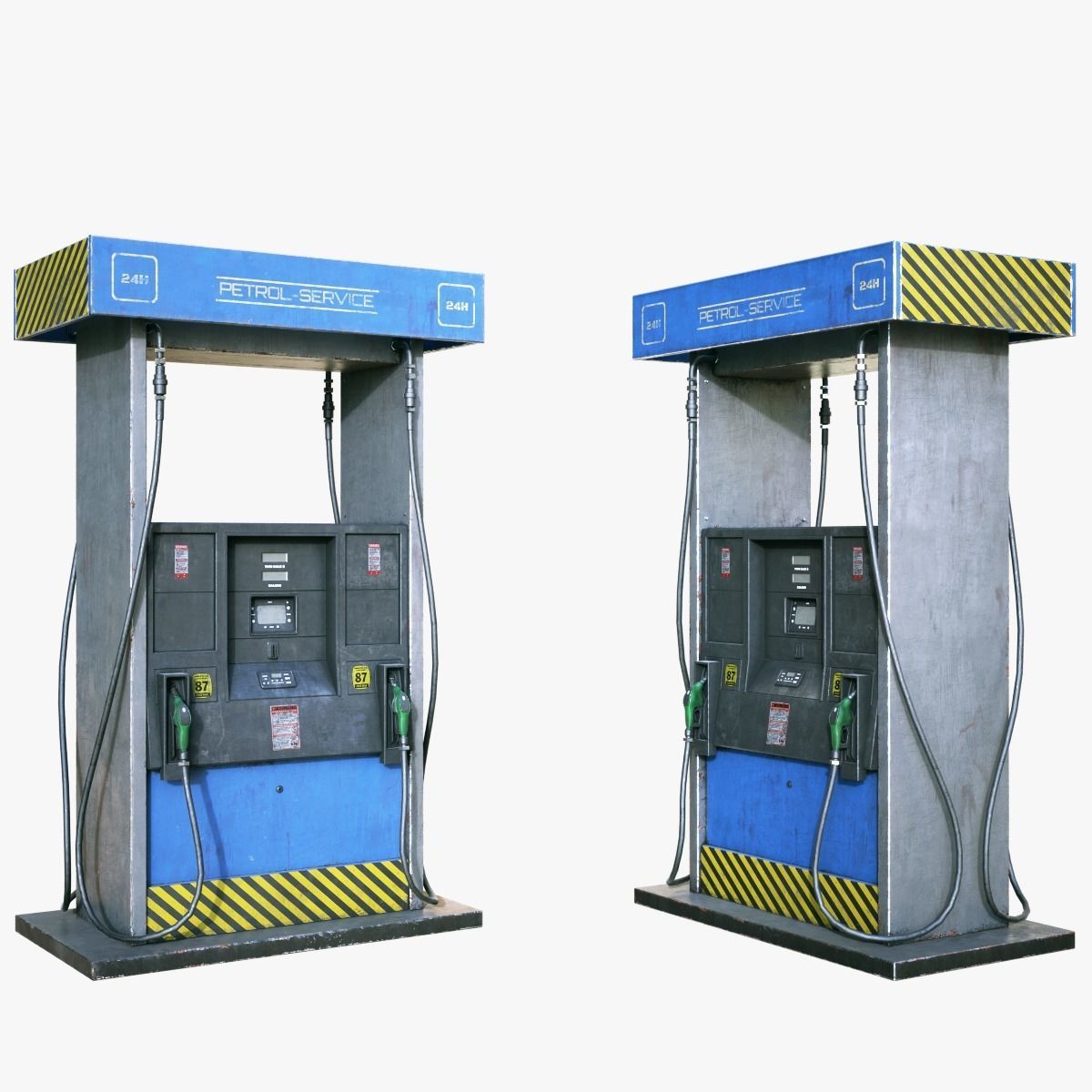 Gas Pump Low-poly 3D model_4